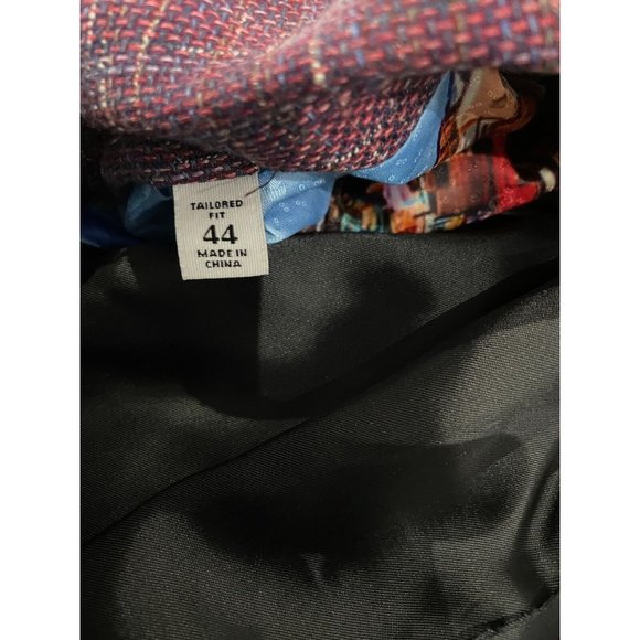 ROBERT GRAHAM Men's 44 Champagne purple Linen Blend Suit sport Coat Tailored Fit - Picture 12 of 16